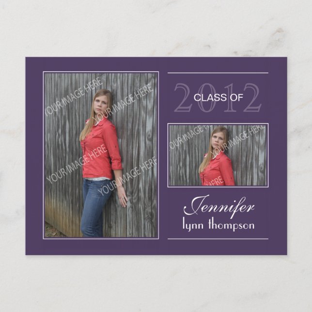 Cartão Postal De Convite Cartão-postal Aberto para Graduação (Frente)