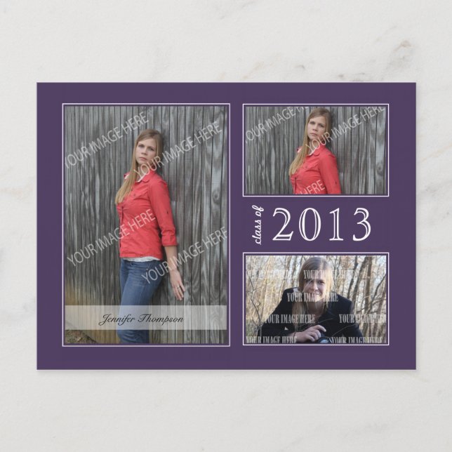 Cartão Postal De Convite Cartão-postal Aberto para Graduação (Frente)