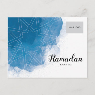 Cartão Postal De Convite Cartão-postal corporativo Ramadã - Azul