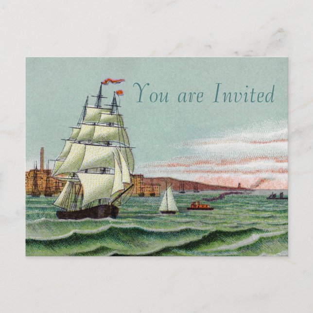 Cartão Postal De Convite Cartão-postal da Ilha de Blocos (Frente)