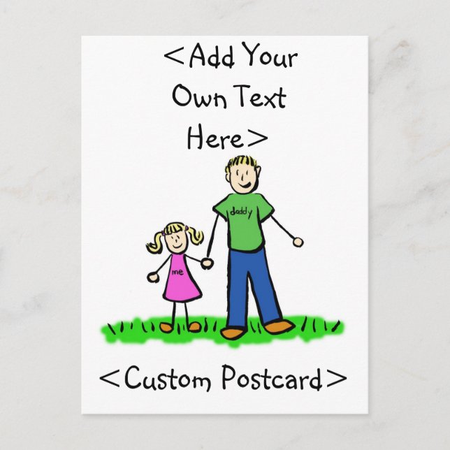 Cartão Postal De Convite Cartão-postal da pai (loira) (Frente)