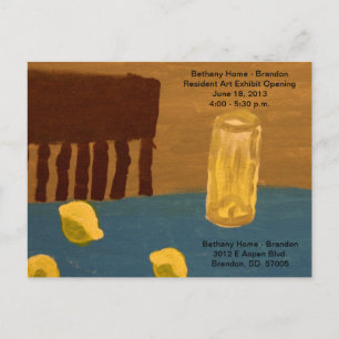 Cartão Postal De Convite Cartão-postal de Abertura de Arte