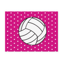Cartão-postal de aniversário de vôlei para raparig