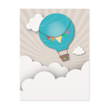 Cartão-postal de Festa de aniversário Balão de Ar
