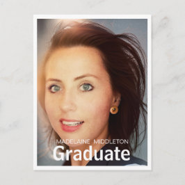 Cartão Postal De Convite Cartão-postal de fotografia de Festa de formatura