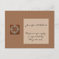 Cartão-postal de Nó Celta em Creme e Rust RSVP