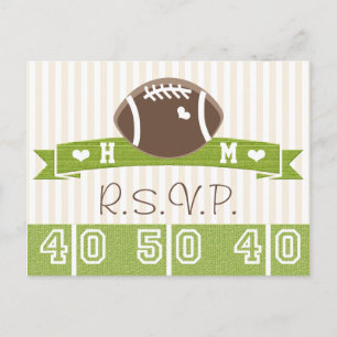 Cartão Postal De Convite Cartão-Postal de Resposta de Casamento de Futebol