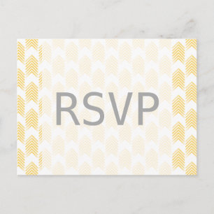 Cartão Postal De Convite Cartão-postal de resposta de setas tribais amarela
