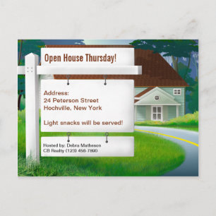 Cartão Postal De Convite Cartão-postal do imóvel no domicílio