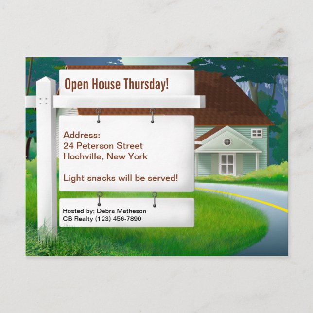 Cartão Postal De Convite Cartão-postal do imóvel no domicílio (Frente)