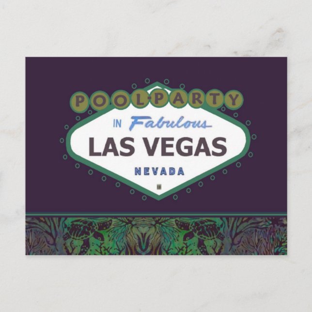 Cartão Postal De Convite Cartão-postal Fabuloso de piscina em Las Vegas (Frente)