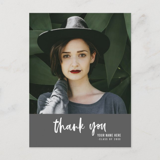 Cartão Postal De Convite Cartão-postal Graduação Obrigado (Frente)