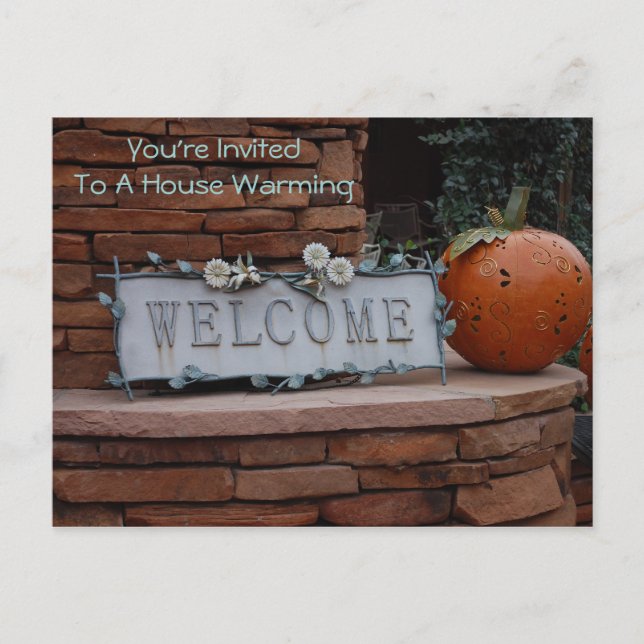 Cartão Postal De Convite Cartão-postal para o Aquecimento da Casa (Frente)