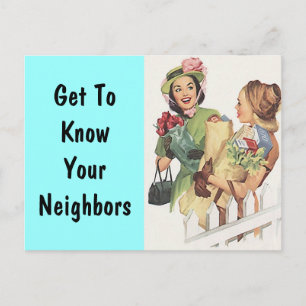 Cartão Postal De Convite Cartão-postal Parte do Bloco Social de Vizinhança