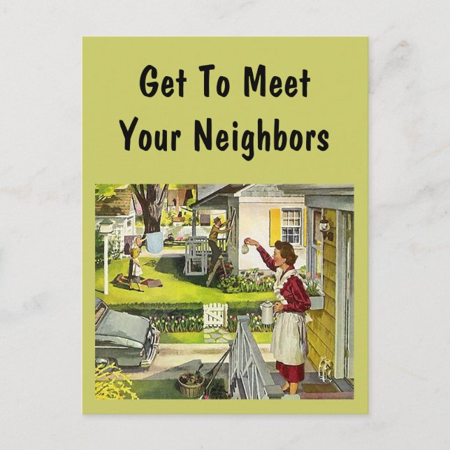 Cartão Postal De Convite Cartão-postal Parte do Bloco Social de Vizinhança (Frente)