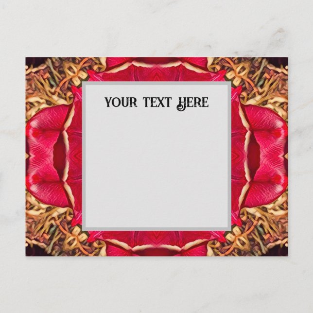 Cartão Postal De Convite Cartão-postal Peony Hearts (Frente)