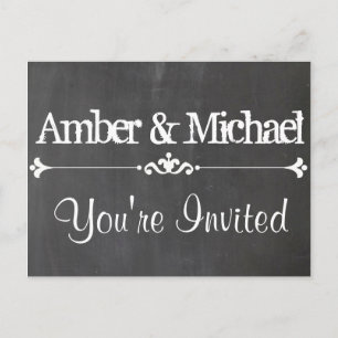 Cartão Postal De Convite Cartão-postal personalizado do quadro central da V