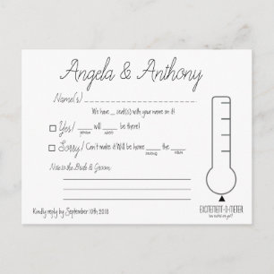 Cartão Postal De Convite Cartão-postal RSVP (Casamento)