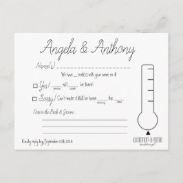 Cartão Postal De Convite Cartão-postal RSVP (Casamento)