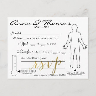 Cartão Postal De Convite Cartão-postal RSVP (Casamento)