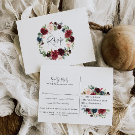 Cartão Postal De Convite Cartão-postal RSVP de Bloom Radiante com Escolha d