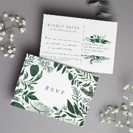 Cartão Postal De Convite Cartão-postal RSVP de Floresta Selvagem com Escolh
