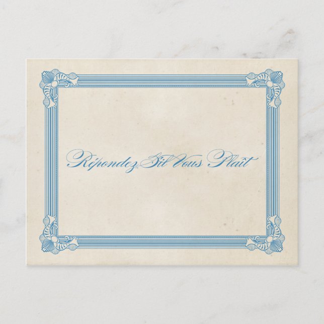 Cartão Postal De Convite Cartão-postal RSVP Vermelho, Branco e Azul (Frente)