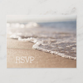 Cartão Postal De Convite Cartão RSVP de casamento de praia