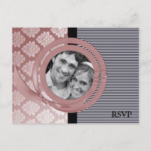 Cartão Postal De Convite Cartaz de RSVP de Casamento de Fotografia da Faixa