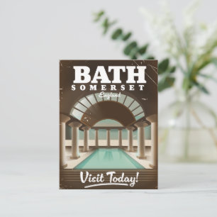 Cartão Postal De Convite Cartaz de viagem de Bath Somerset Inglaterra