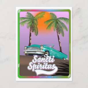Cartão Postal De Convite cartaz de viagem de Sancti Spiritus Cuba.
