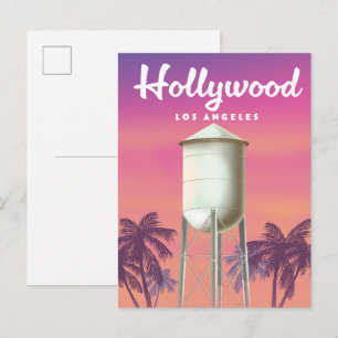 Cartão Postal De Convite Cartaz de viagem Hollywood Los Angeles