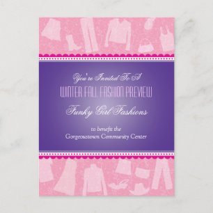 Cartão Postal De Convite Cartaz do Funky Fashion Show