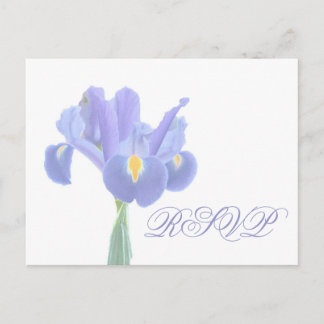 Cartão Postal De Convite Cartões-postais Iris de RSVP de Casamento