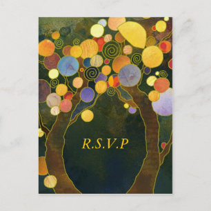 Cartão Postal De Convite Cartões-postais RSVP de Casamento