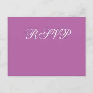 Cartão Postal De Convite Cartões-postais RSVP de Casamento Orquídeo Radiant