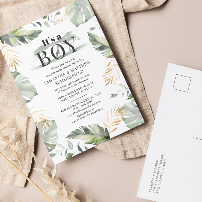 Cartão Postal De Convite Casais de Girafa Safari Selgle Chá (Criador carregado)