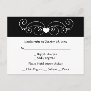 Cartão Postal De Convite Casamento Âncora de Navio RSVP Náutico Azul Aquare