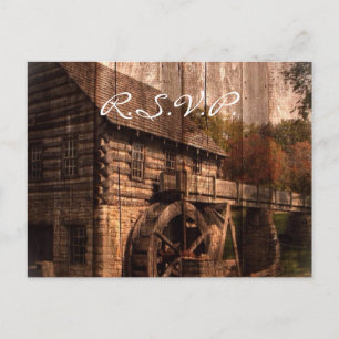 Cartão Postal De Convite Casamento da fazenda do Barn Primitivo