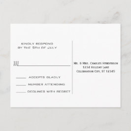 Cartão Postal De Convite Casamento de Árvore de Folha de Coração Azul Cobal