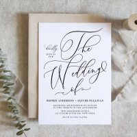 Casamento de Caligrafia Whimsical Negra