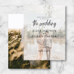 Cartão Postal De Convite Casamento de Foto de Script de Pincel Casual Moder<br><div class="desc">Caligrafia moderna com script casual de pincel.</div>