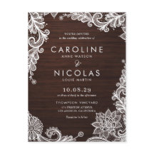 Casamento de Madeira de renda antiga Elegante