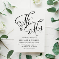 Casamento do Código QR do Sr. e Sra. Rustic Script