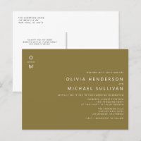 Casamento Dourado do Código QR Monograma Minimalis