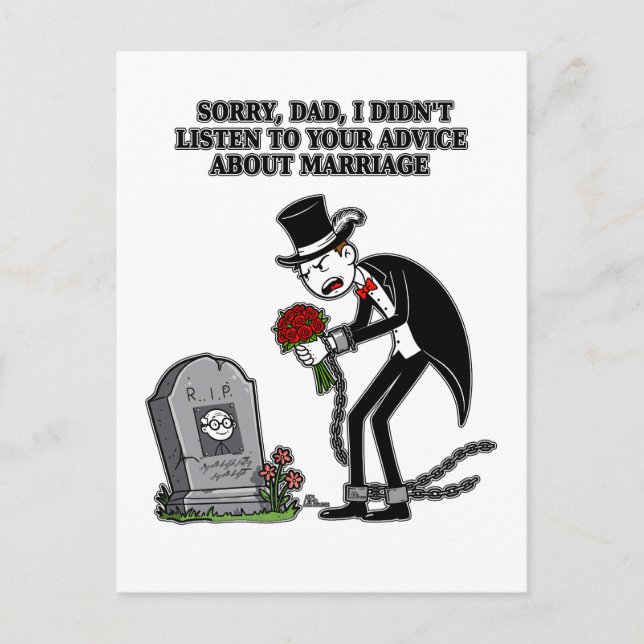 Cartão Postal De Convite casamento está sendo estúpido juntos (Frente)