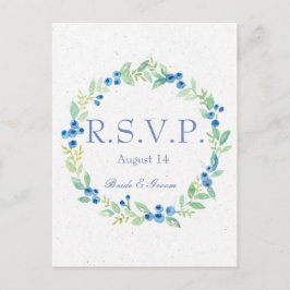 Cartão Postal De Convite Casamento Russo de Berry de Boeberry MidSummer RSV