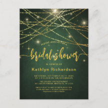 Chá de panela das Luzes Douradas de Cordas Elegant