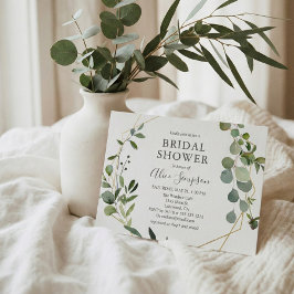 Cartão Postal De Convite Chá de panela de Jardim Verde de Orçamento