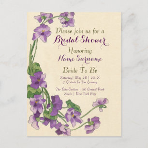 Cartão Postal De Convite Chá de panela de orçamento elegante